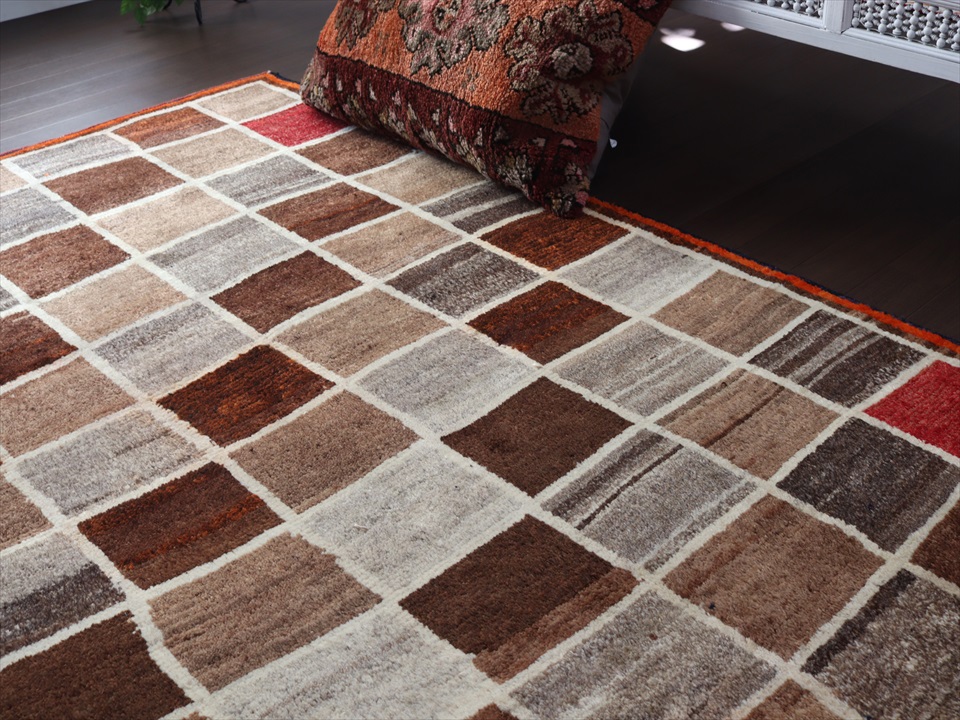 オールドギャッベ183×120cm タイルデザイン　Old Gabbeh