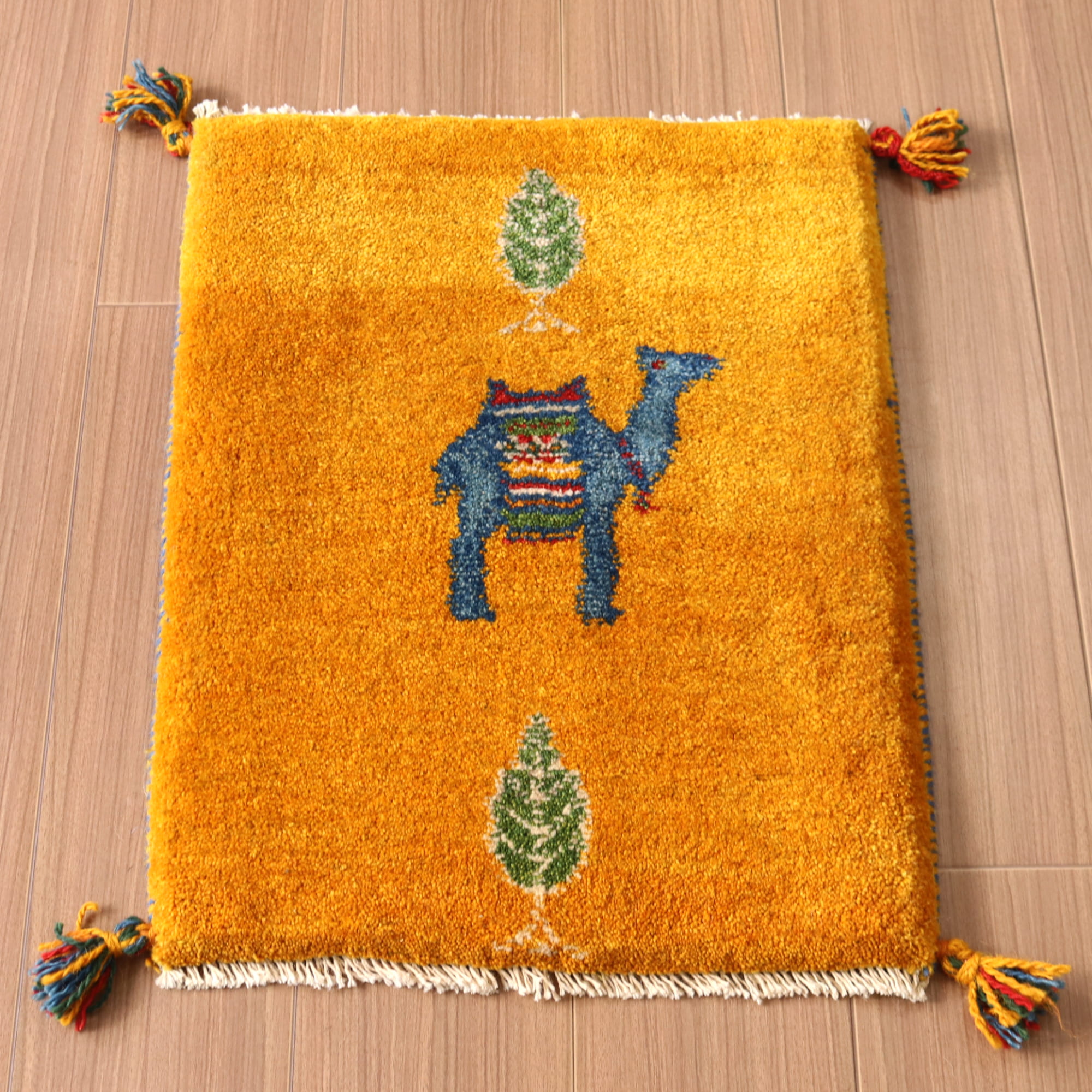 ギャッベ ペルシャ絨毯 ゴールデンブラウン ヴィンテージラグ 【公式通販】