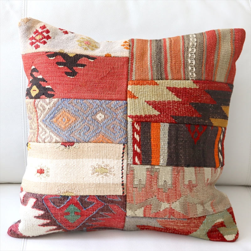 オールドキリムクッションカバー45cm・Turkish Kilim Cushion・トルコ