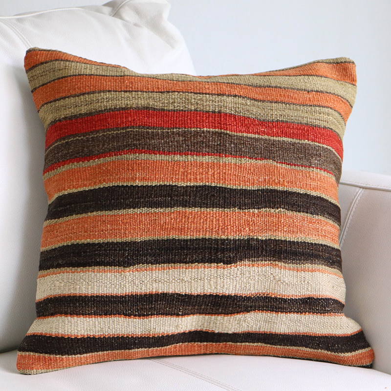 オールドキリム クッションカバー 40cm Old Kilim Cushion アース