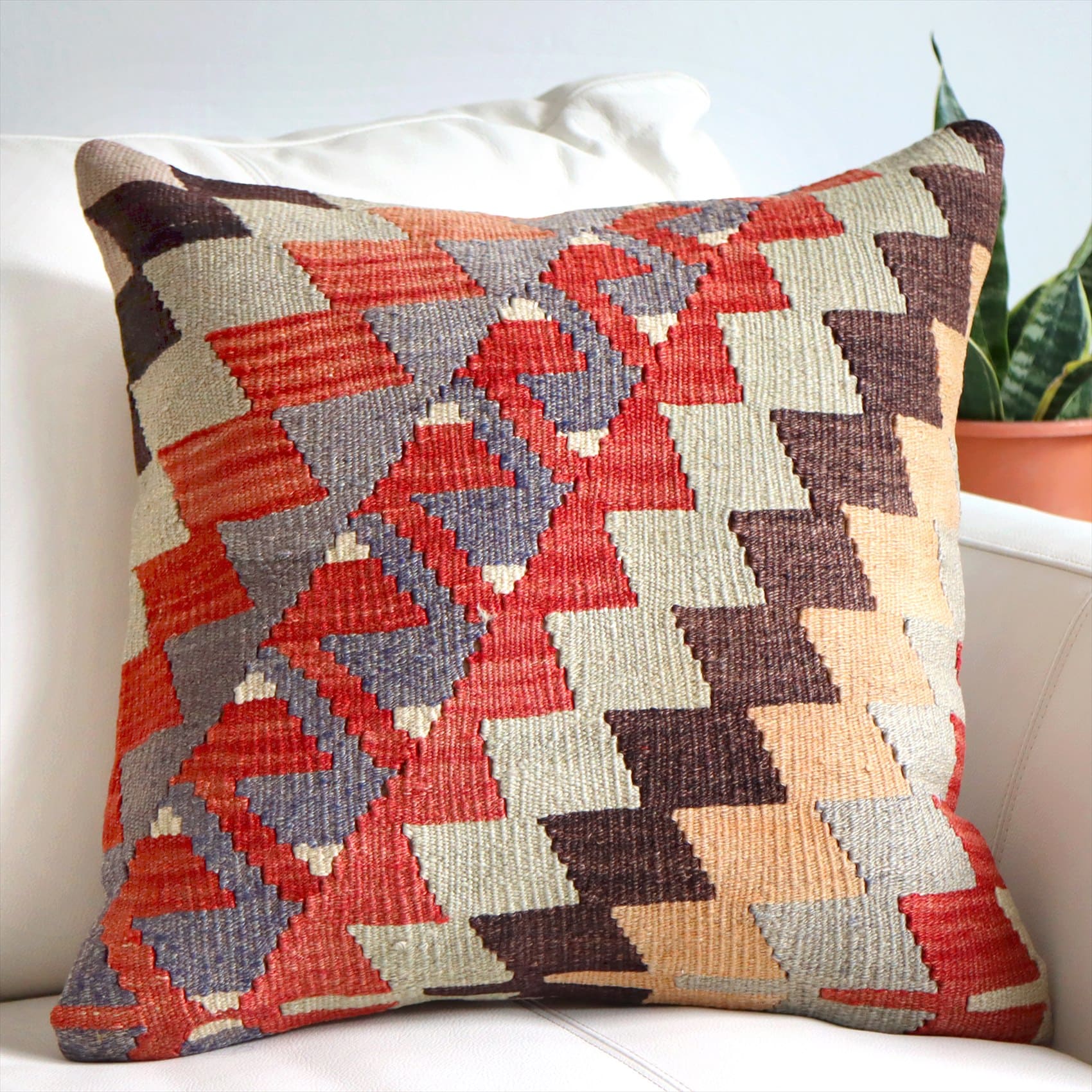 両面オールドキリム クッションカバー アンティーク 両面オールドキリム クッションカバー アンティーク オールドキリム柄