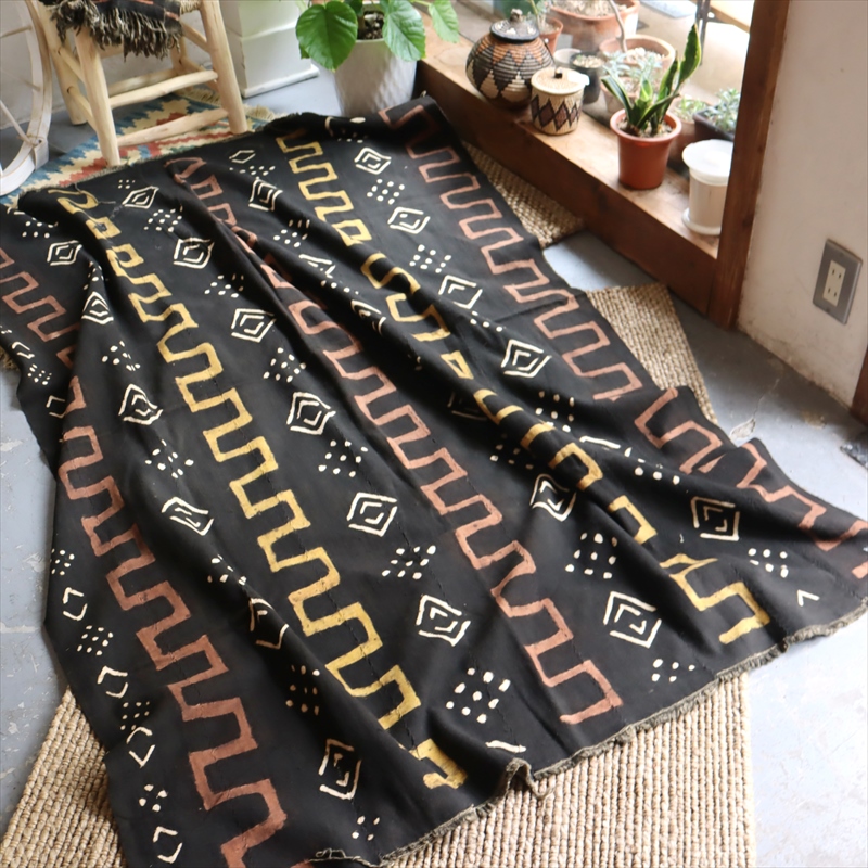 アフリカの泥染布 Mud Cloth Mali, African textile 171×119cm