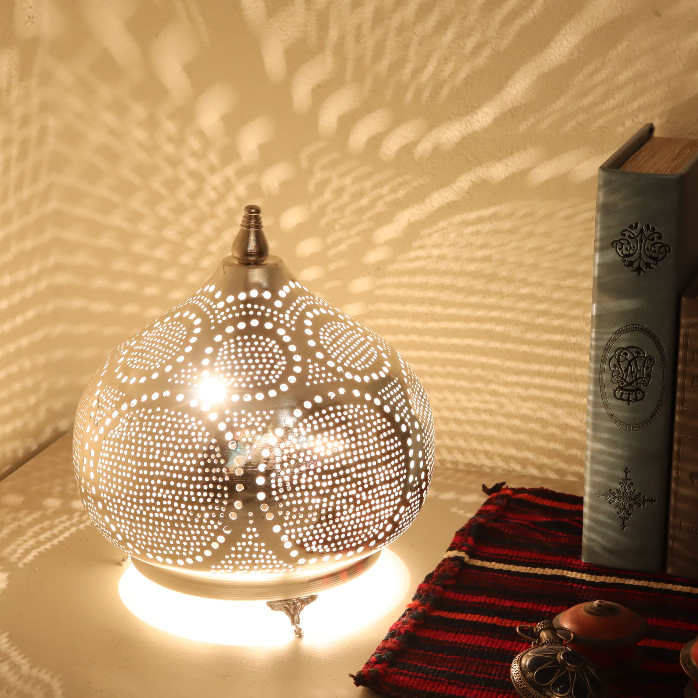 スタンドランプ 金箔塗り モロッコ製