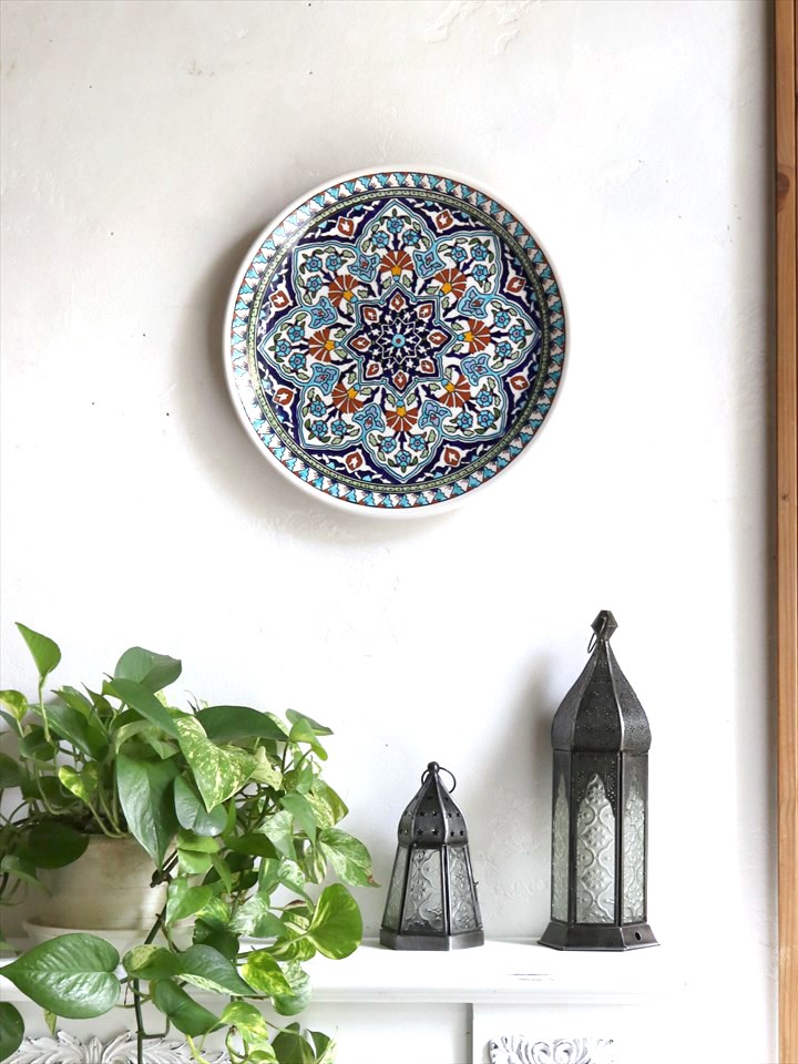 希少ソビエト陶器アラベスク模様大皿ロシア焼き物工芸品陶磁器D