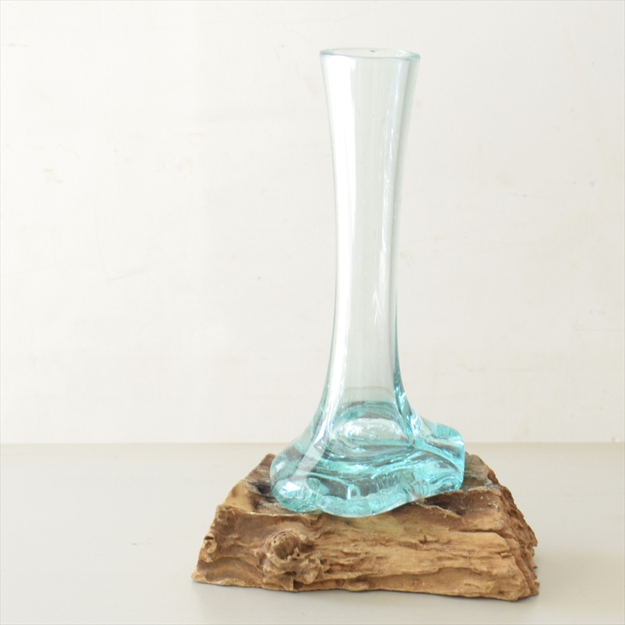 ガラタバザール ガラスベース フラワーベース 花瓶 流木 Glass Planter Flower Vase