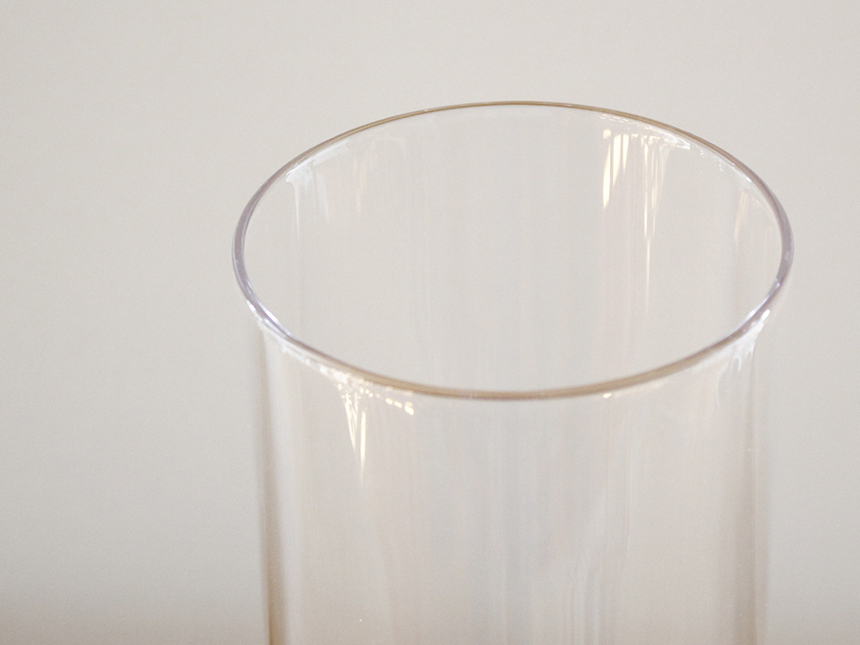 ガラタバザール 花瓶 一輪挿し フラワーベース ガラス シンプル クリア 直径9 高さ30cm Flower Vase Galass