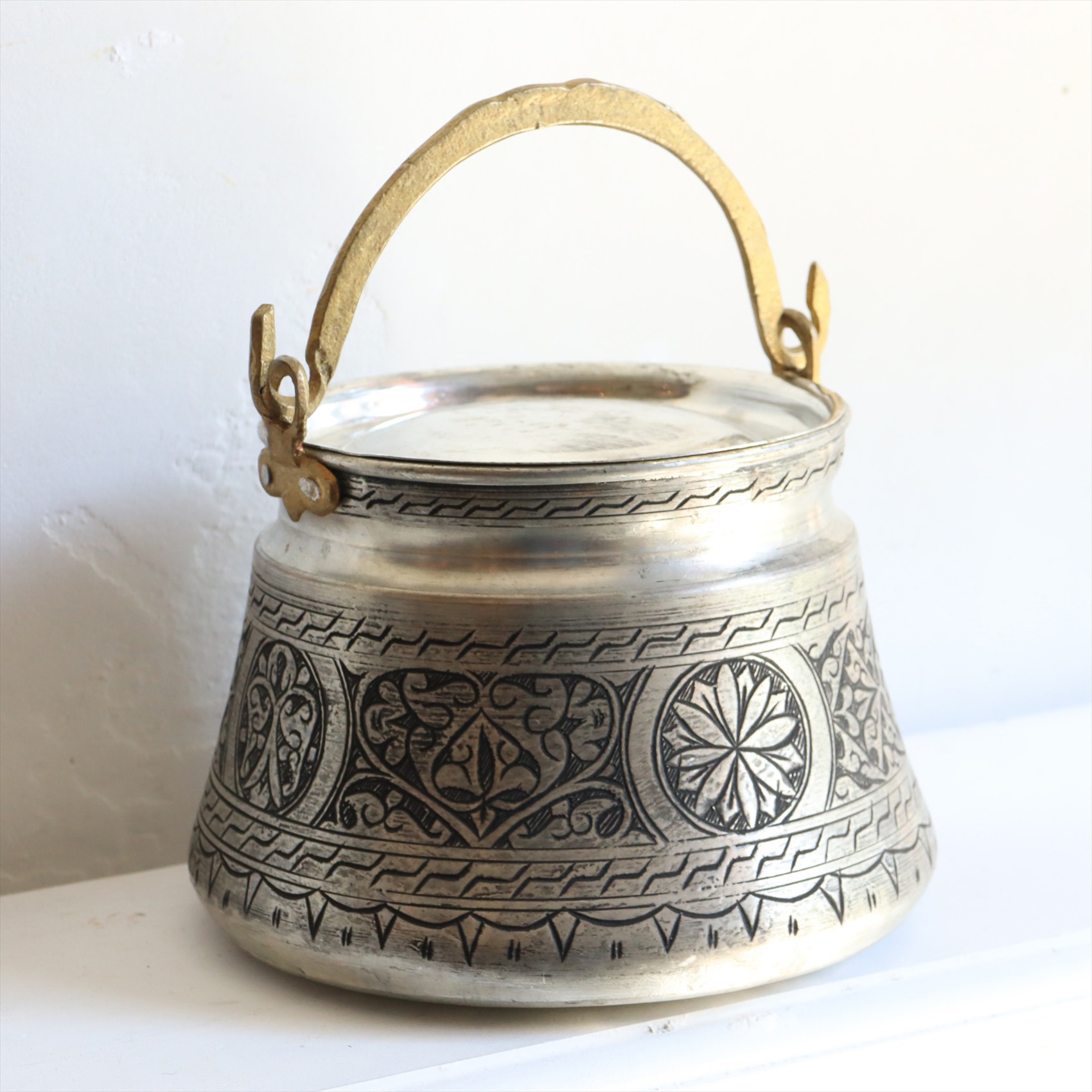 15%OFF】トルコ製・バクル（銅製品）/ヨーグルト缶 蓋・持ち手付 