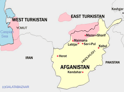 中央アジア地図