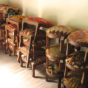 kilim stools