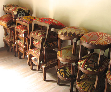 kilim stools