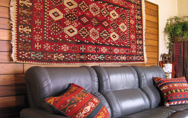 kilim on the wall